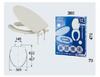 Kakudai Toilet Repair Front Split Toilet Seat Standard Large Size Dual Use Pastel Ivory 233-815