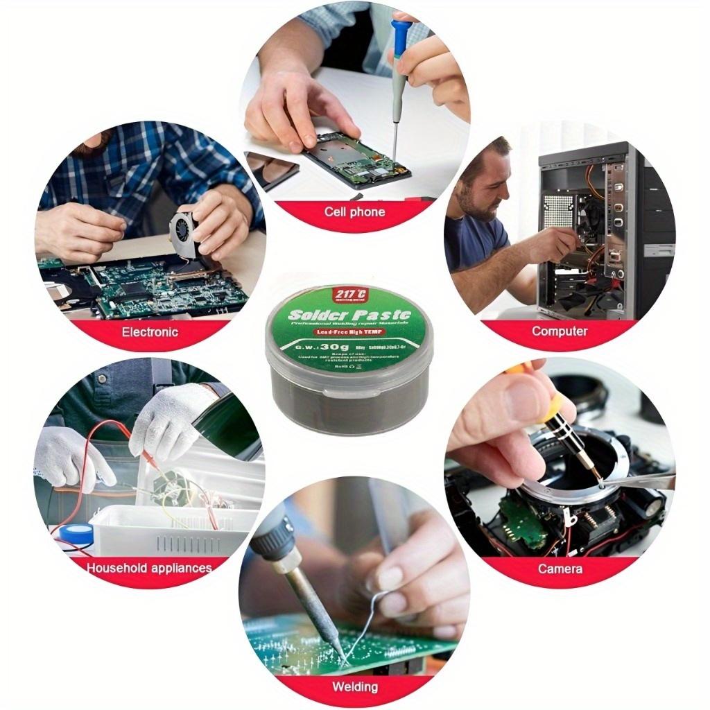 High-temperature Solder Paste 217°C (Sn99%Ag0.3%Cu0.7%), Electronic Solder Paste, Used for IC/PCB/BGA/SMD/repair with Melting Point of 217°C, No-clean