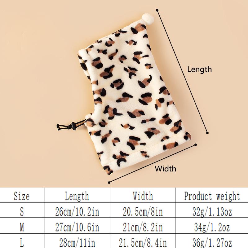 

Pet All-inclusive Dog Hat Fashionable Leopard Pattern Winter Dog Hat Soft Comfortable Pet Supplies for Dogs Cats Puppies M