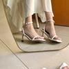 White Thick-heeled High-heeled Shoes for Women's New Square Head with Sandals for Women's Summer Wear