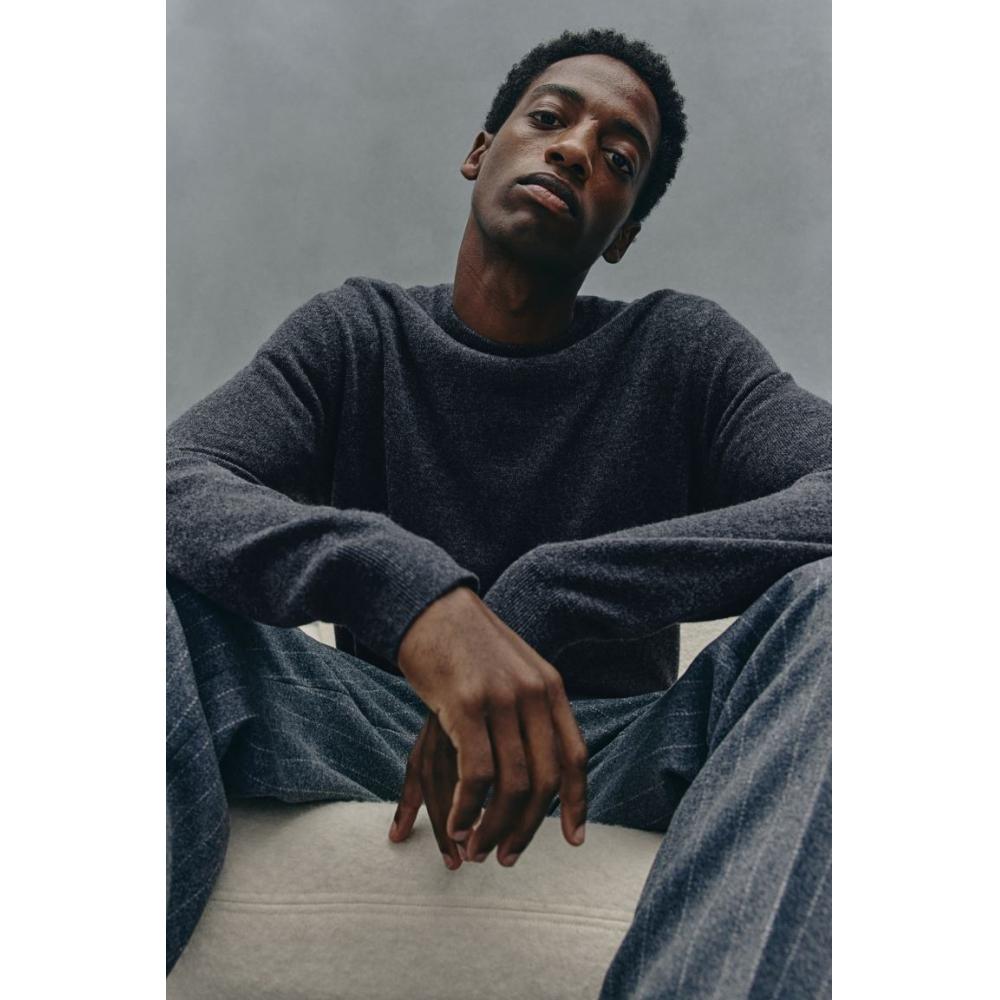 H M Regular Fit casHMere juMper Dark Grey