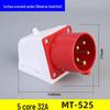 Waterproof Industrial Aviation Plug Socket: 16/32A Three-Phase Connector, 3-5 Pin, Recessed/Surface Mount Options