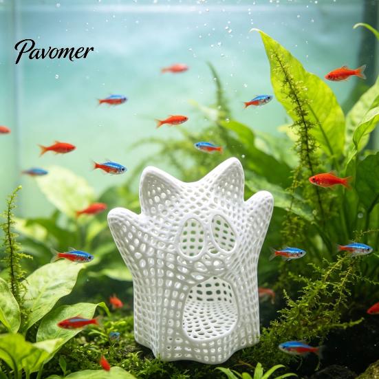 Bat Shape Fish Cave Halloween Aquarium Hideout, Floating Betta Hammock, Ghost Hide Small Hiding Spot And Resting Spot, Tank Decoration for Shrimp