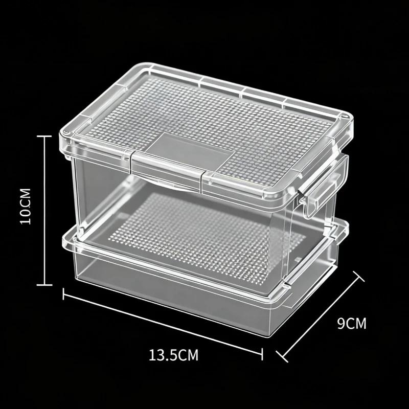 Mealworm Breeding Box Superworm Cricket Spider Mantis Terrariums Desktop Anti-escape Breathable Insect Box Insect Kennel Habitat