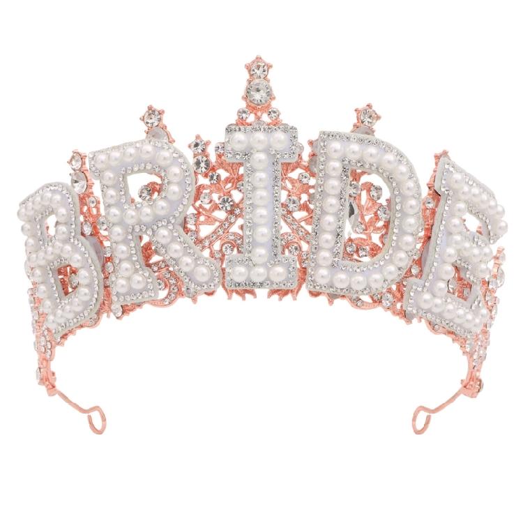 Bridal Pearls Crowns Stylish Graceful Crowns Wedding Photo Accessory Bride Crystal Hairband Wedding Photo Props