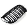 1Pair For BMW 3 Series E46 Car Front Bumper Grilles Racing Grill Kidney Dual Line Grills Gloss Black Grille 4 Door 2002-2005