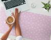 Non-slip Desk Mat with Floral Pattern Pastel Pattern 100X50 Cm