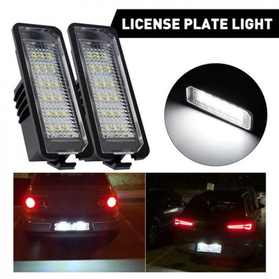 2X LED License Plate Light Lamp 6000K White For Volkswagen Golf/GTI MK4 MK5 MK6