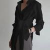 Camicia da Donna a Maniche Lunghe Bottoni Larga Bianca Bluse Lady Ufficio Eleganti Top in Cotone