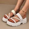 Women Slippers Trend Luxury Platform Slippers Woman Fashion Wedge Sandals Thick Sole Non Slip Beach Shoes Plus Size Slides Women