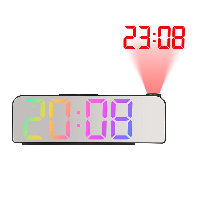 Electronic Digital Alarm Clock With Temperature New Simple Projection LED Large Font Display