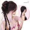 Women's clip-on Synthetic wig flower bud head twist braid natural simulation hair extensions playful sweet hair accessories