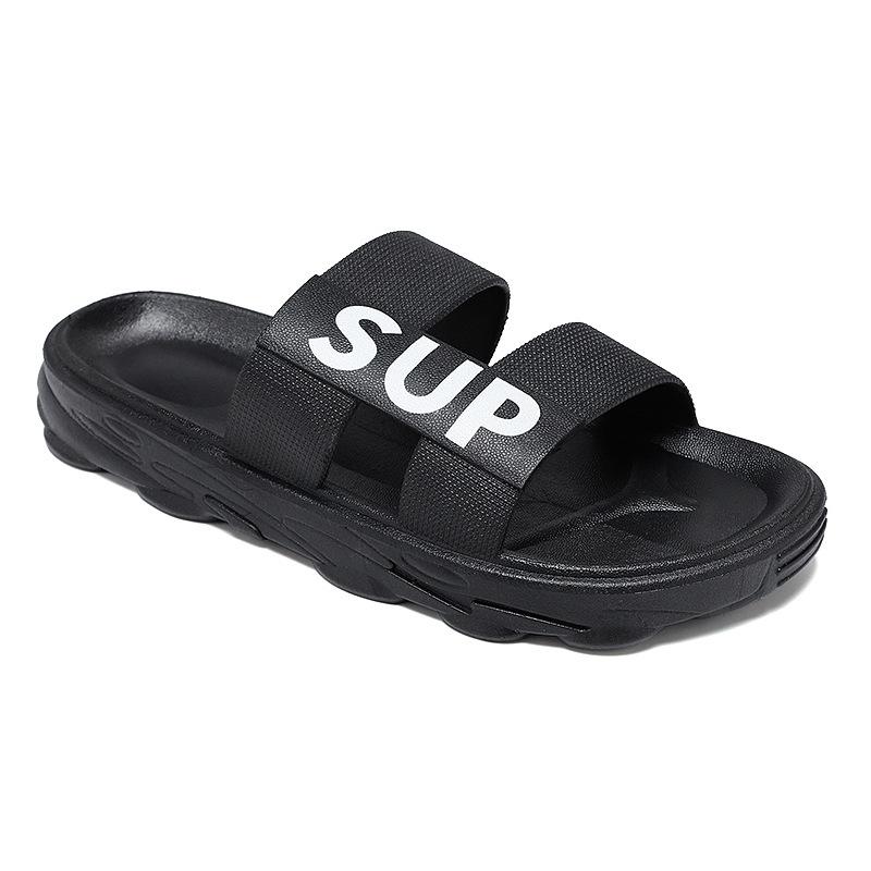 Summer New Fashion Men's Slippers Outdoor Leisure One-word Beach Cool Slippers Soft Bottom Non-slip Slippers Men