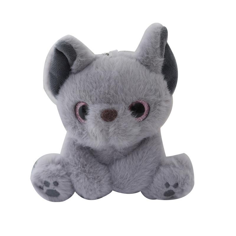 Adorable Realistic Cat Plush Keychain Soft Cartoon Stuffed Animal Doll For Bags