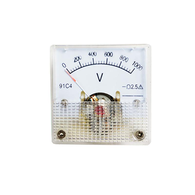 DC Voltmeter Analog Voltage Meter Mechanical Pointer Type 91C4-V Volt Meter 45*45mm