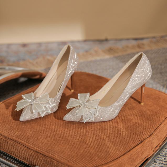 

Роскошные хрустальные туфли на высоком каблуке, женская обувь 5/6,5/8,5 см, тонкая шпилька, банкетные свадебные туфли, сексуальные туфли-лодочки с острым носком для вечеринки 40