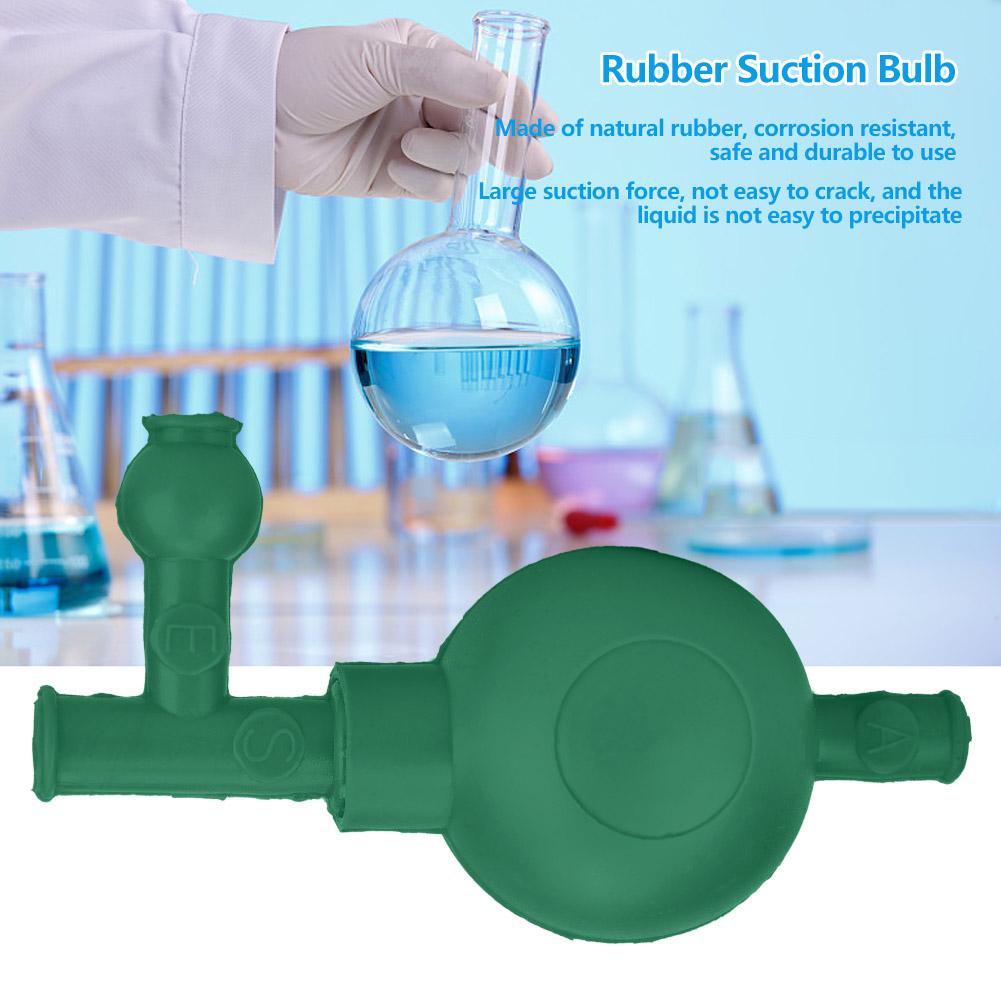 Rubber Suction Bulb Safe Pressure Quantitative Pipette Filler with 3 Valves (Red)