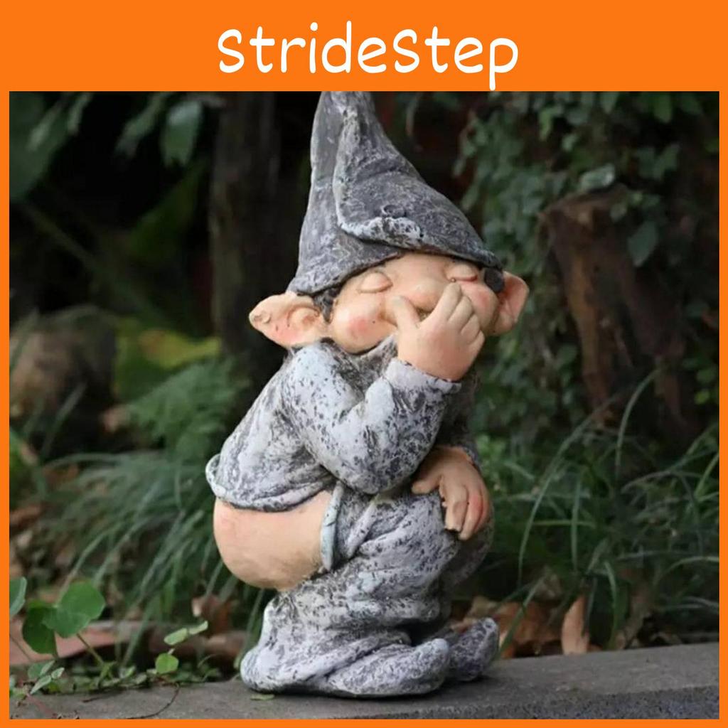 Playful Garden Gnome Cute Resin Sculpture Perfect For Enhancing Garden Decor