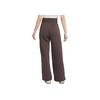 Nike Solid Color Logo Straight Leg Fleece Knit Sports Pants Women bottoms Brown DQ5616-237