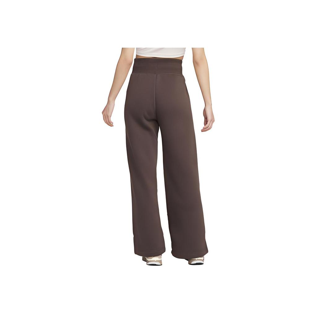 Nike Solid Color Logo Straight Leg Fleece Knit Sports Pants Women bottoms Brown DQ5616-237