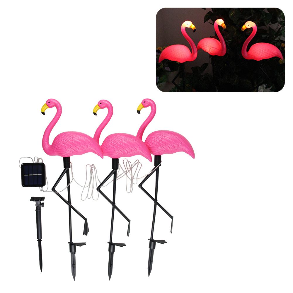 Solar Flamingo Garden Lights Neon Flamingo Tree Lights Landscape Courtyard Lamp Garden Decorative Lights Outdoor Stake Light