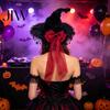 Dark Lolita Costume Accessories Gothic Witch Hat for Women, Style Halloween Accessory, Lightweight Party Outfit Essentials with Lace & Bow, Adjustable