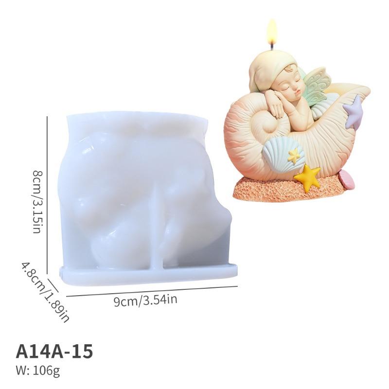 Sea Star Conch Candle Silicone Mold DIY New Hand Held Wings, Heart-shaped Dropper Silicone Mold Cake Baking Mold