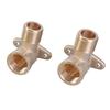 Pack of 2 Brass DN15 Wall Distributor 90 Degree Thread Fitting With 1/2 Inch Female and Male Thread for Plumbing