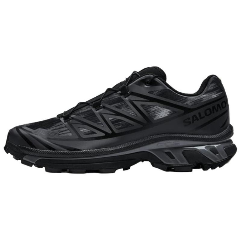 SALOMON XT 6 Abrasion Resistant Breathable Support Low Top Outdoor Shoes Unisex Black Gray Sneakers 477805