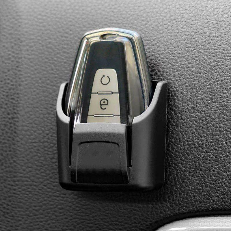 2/4Pcs Car Key Holder Clip Car Interior Storage Box Dashboard Organizer Adhesive Mount For Card Key Rack Universal Fit