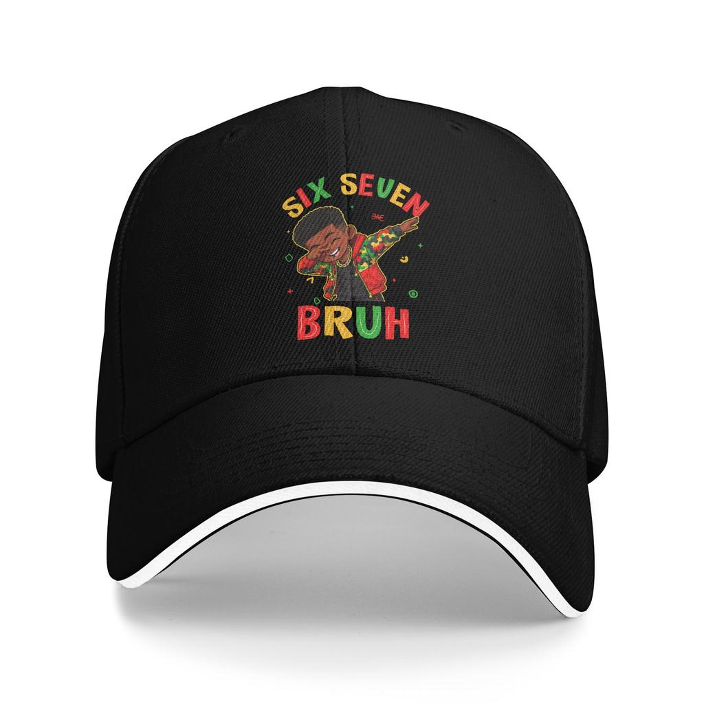 Six Seven Bruh 67 Black History African American Casual Baseball Cap Summer Trucker Hat Running Hippie Snapback Cap Baseball Cap