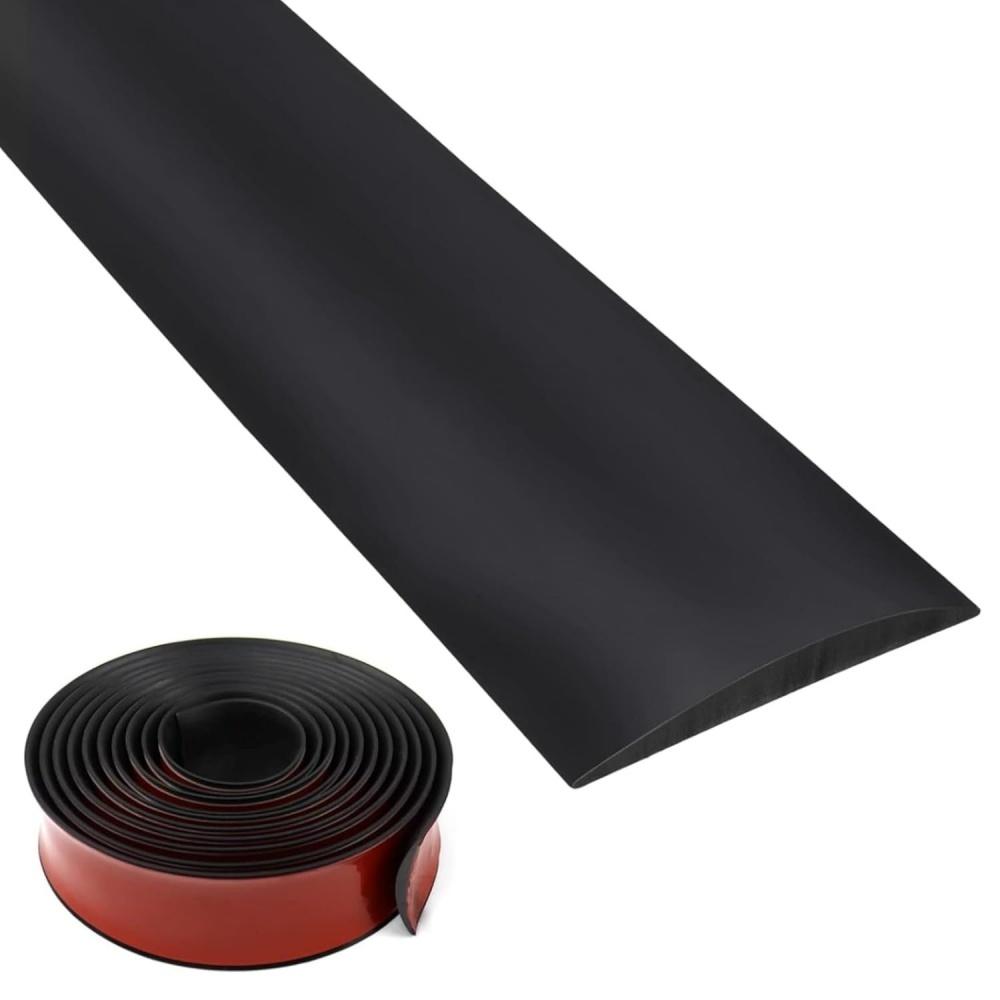 

1PC 1X4cm Self Adhesive Carpet To Tile Edging Trim Strip Cuttable Threshold Cover Doorway Divider Strip Wear-resistant Fl 1mX4cm чорний
