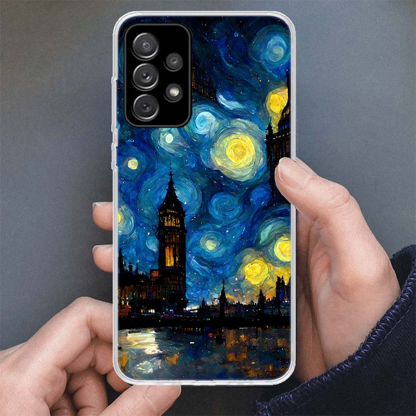 Starry Night Van Gogh Art Phone Case For Samsung Galaxy A17 A16 A56 A15 A55 A14 A54 A13 A53 A36 A35 A34 A33 A26 A25 A24 A23 A05S