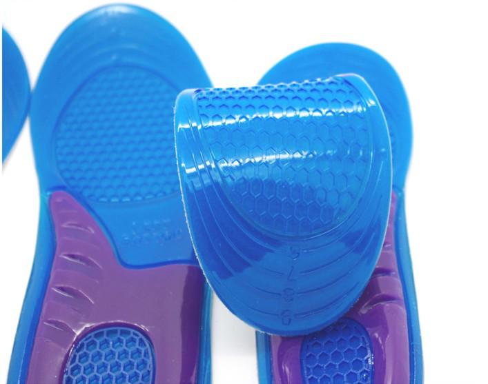 Enhanced Silicone Shock-Absorbing Sports Insoles for Men & Women