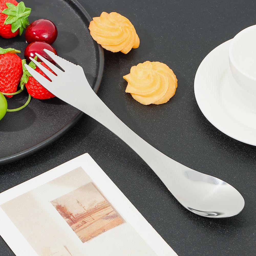 Camping Tableware Kitchen Spoon 3 In 1 Stainless Steel Fork