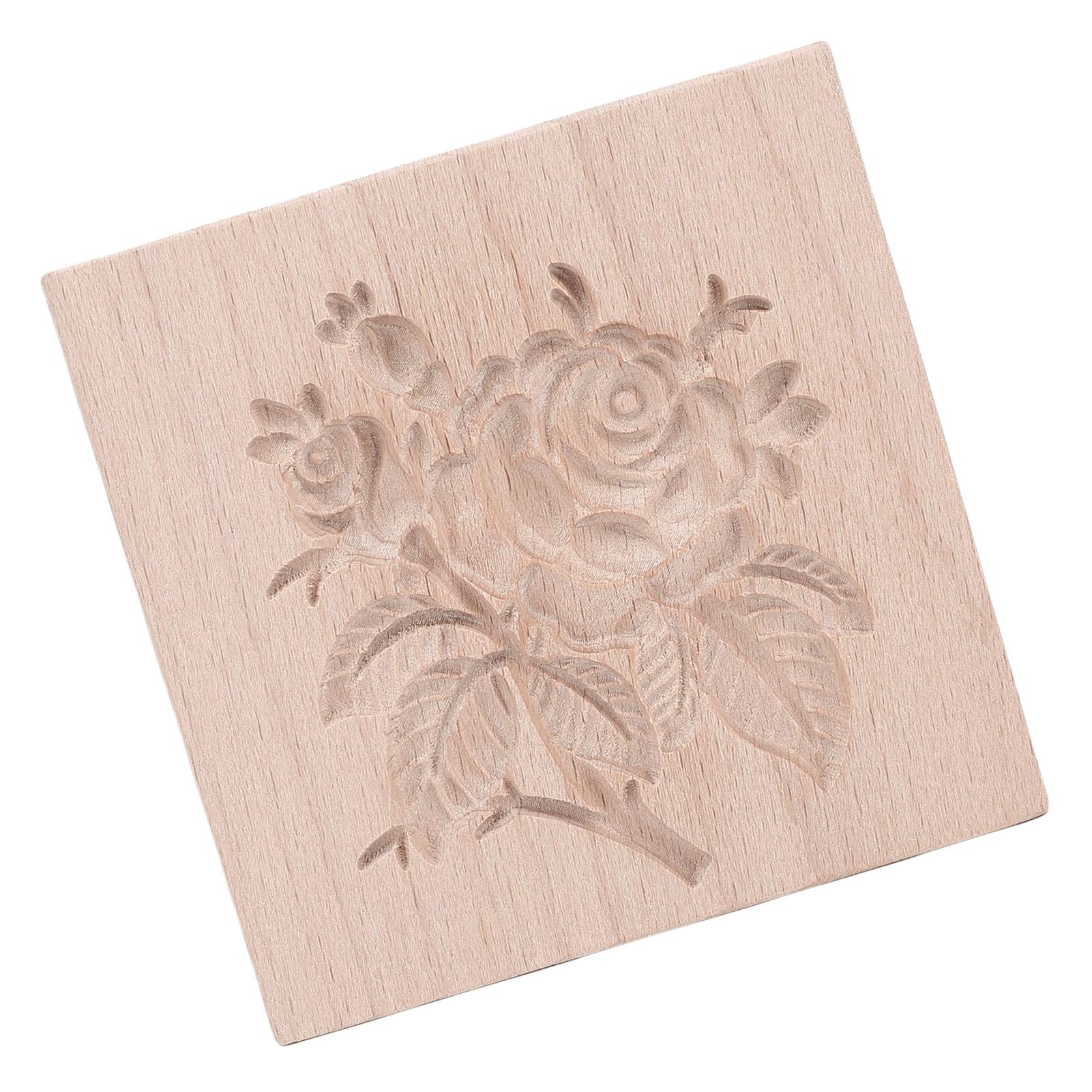 

Деревянная форма для печенья с узором розы, 3D форма для тиснения для тыквенного пирога, выпечки лунного пирога, 10x10x2см L(for 6.5-9kg)