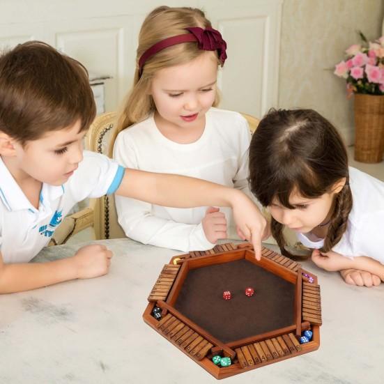 Shut The Box Board Game with Dice 6-Way 1 To 6