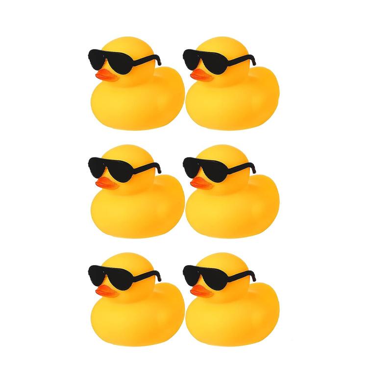 

Rubber 6/12/24Pc Duck Toys Yellow Rubber Ducks Squeak Float Ducky Pool Toy Cruise Holiday Decoration Birthday Party Favors