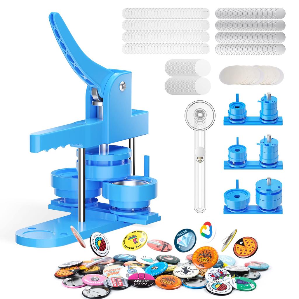 Badge Maker Badge Materials Badge Machine 25mm 32mm 58mm Base 3 Sizes Badge DIY Badge Machine 400 Badge Materials Included Badge Making Machine