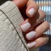 24Pcs Pink Sweet Short Fake Nails Pure White French Acrylic Press On False Nails Removable Nail Art Tips