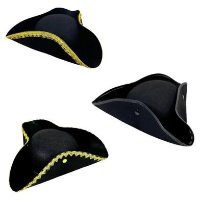 Klobouk Jack Klobouk Kapitána Oblečení pro dospělé Tricorn Klobouk Karneval Cosplay Pirátský Klobouk Fotografické Rekvizity
