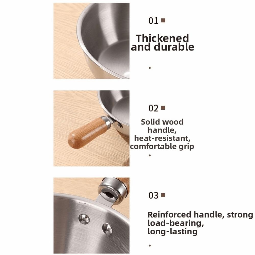 Single Handle Cooking Sauce Bowl Stainless Steel Food Supplement Pot New Milk Pot