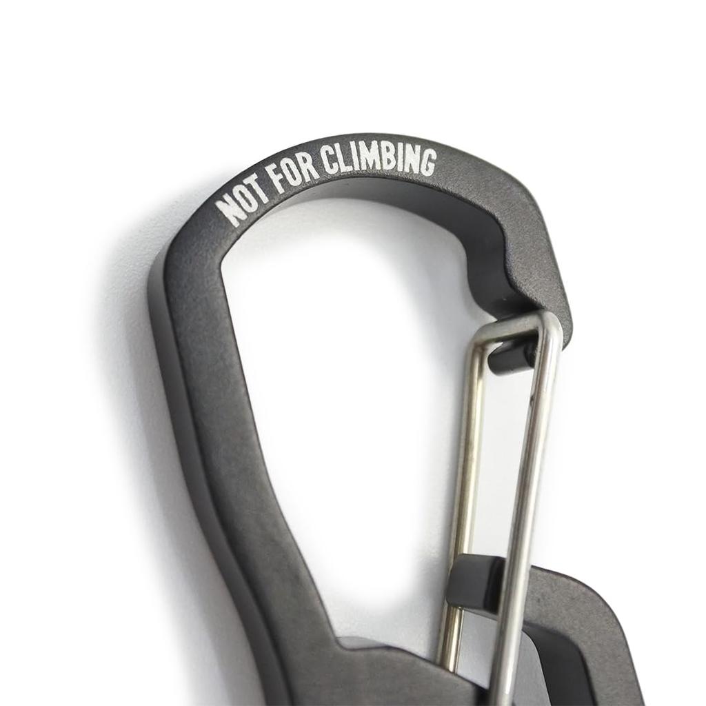 CIE 2ROOMS CARABINER NATO Set of Lightweight and Aluminum Carabiners BLACK, 2, Carabiners, Cordura, Men's Women's,