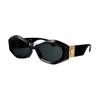 Logo Injection Irregular Sunglasses Women's Black 17384505 0VE4466U GB1 87 black-Black 54