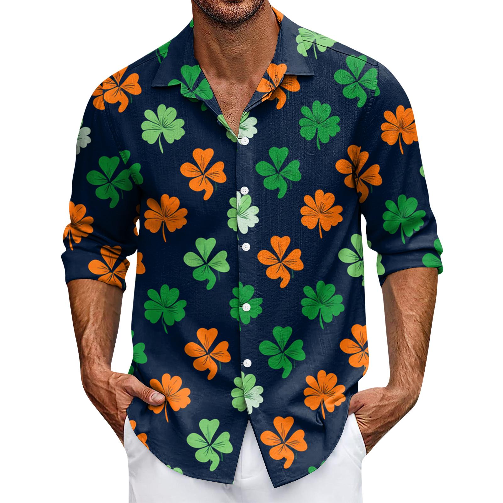 

Мужская повседневная рубашка с длинным рукавом на пуговицах XXL