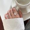 Flower Ring Female Design Open Ring Cold Wind Index Finger Ring Jewelry