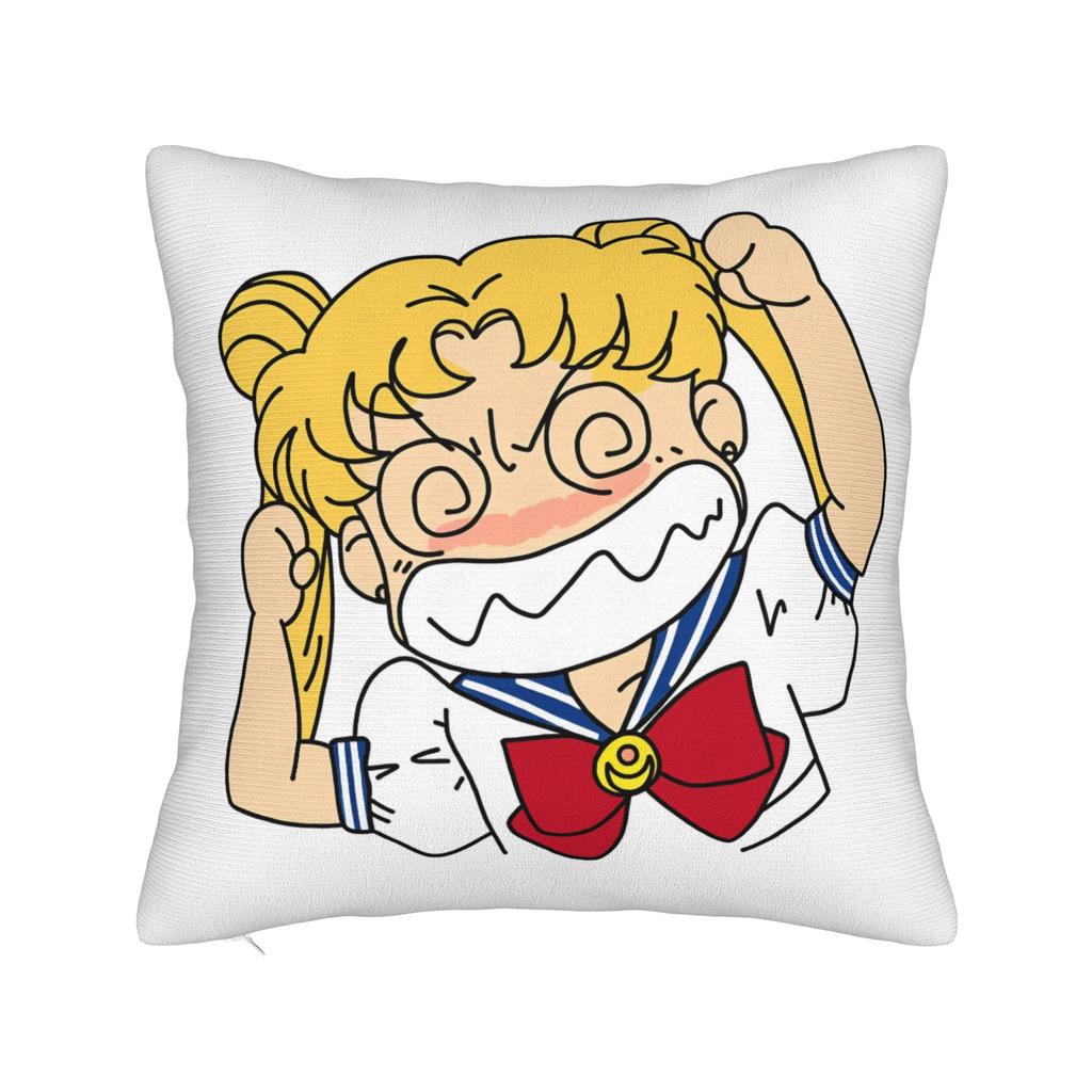 Sailor Moon Kawaii Meme Pillow Case Soft Pillow Cover Vintage Pillowcases For Sofa Home Decoration