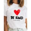 Trend Flower Style Cute Graphic Print T-shirts Fashion Crew Neck Sleeve Clothing for Women Casual Top Clothes