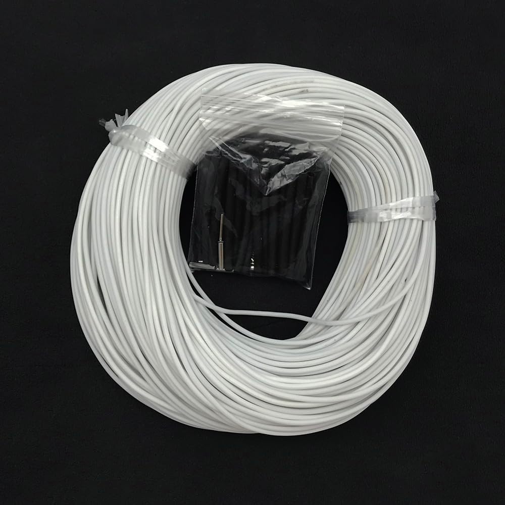 Carbon Fibre Heating Wire, Flexible Carbon Fiber Wire 3K 130 Ohm/m, Insulated Carbon Fiber Cable, Electric Heating Conductor(1m)
