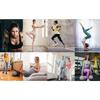 Yoga Pilates Non Slip Socks with Grips for Women (4 Pairs) Non Skid Gripper Crew Socks for Yoga Hospital Pilates